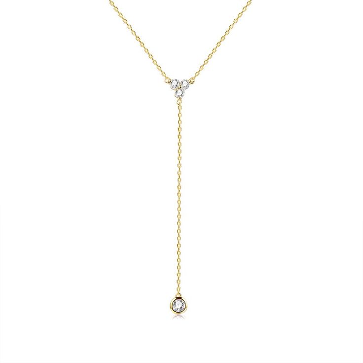 PRICES MAY VARY. Ultra dainty lariat necklace that creates a subtle chic. One of the most versatile piece for layering. Find the matching ring, station necklace, earrings from our store. This cluster cz collection goes with everything and easy to dress up or down. Crafted in sterling silver, it's plated in 18k gold to ensure a long lasting brilliant finish that is nickle free, lead free, and hypoallergenic. This necklace is 16" with a 2 inch extender. The drop chain including the bezel is approx Matching Ring, Sterling Necklaces, Brand Jewelry, Station Necklace, Matching Rings, Lariat Necklace, Simple Necklace, Necklace Earrings, 18k Rose Gold