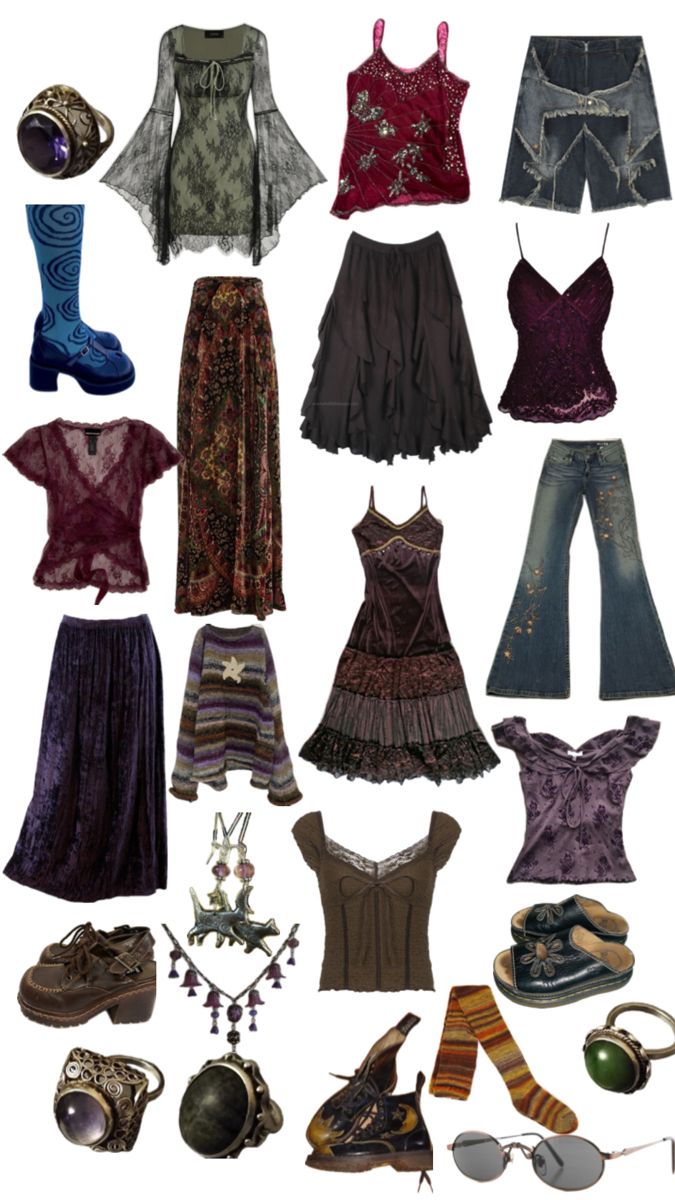 Whimsigoth Types Of Clothes, Mode Hippie, Earthy Outfits, Clothes And Shoes, Swaggy Outfits, Mode Inspo, Hippie Outfits, Goth Outfits, Really Cute Outfits