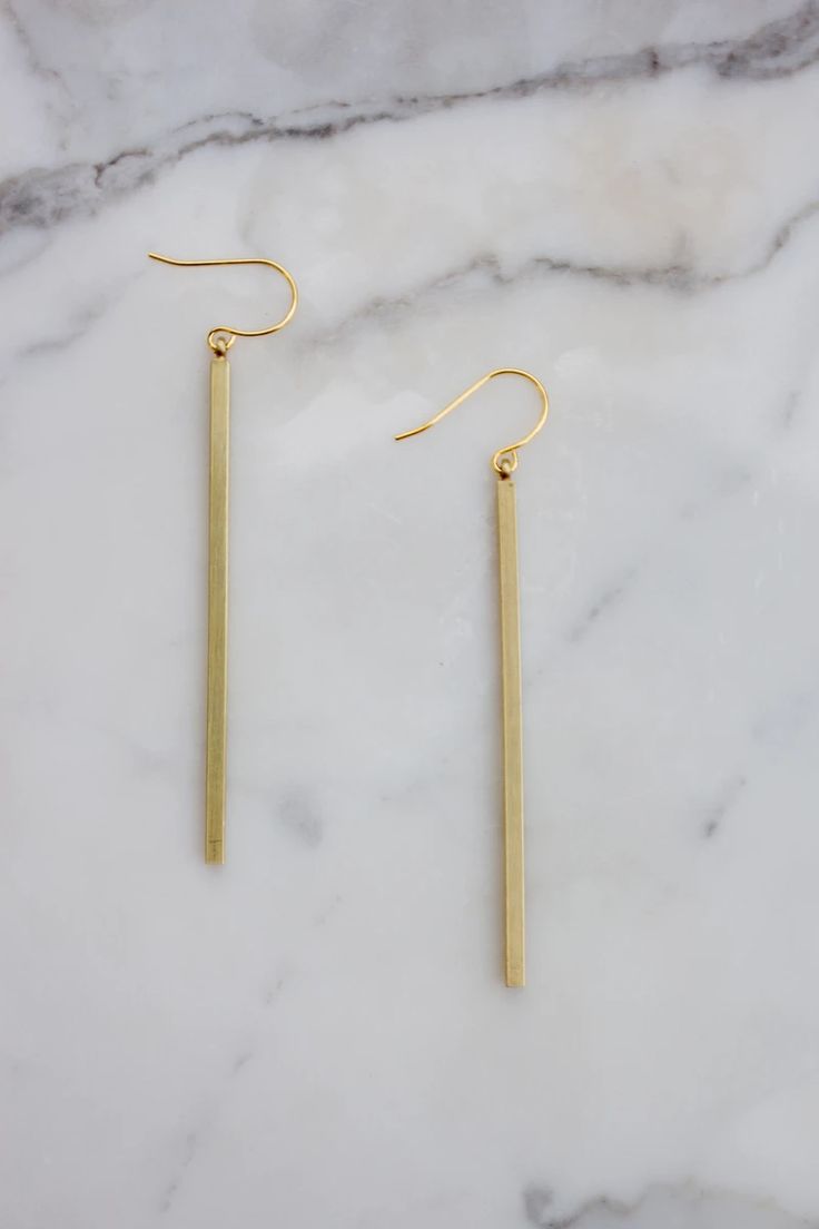 1 new message Minimalist Rectangular Brass Jewelry, Gold Rectangular Linear Earrings For Everyday, Minimalist Brass Linear Earrings With Long Drop, Minimalist Long Drop Brass Jewelry, Everyday Gold Jewelry With French Hook, Everyday Long Drop French Hook Jewelry, Minimalist Brass Linear Long Drop Earrings, Everyday Gold Linear Earrings, Minimalist Metal Earrings With French Hook