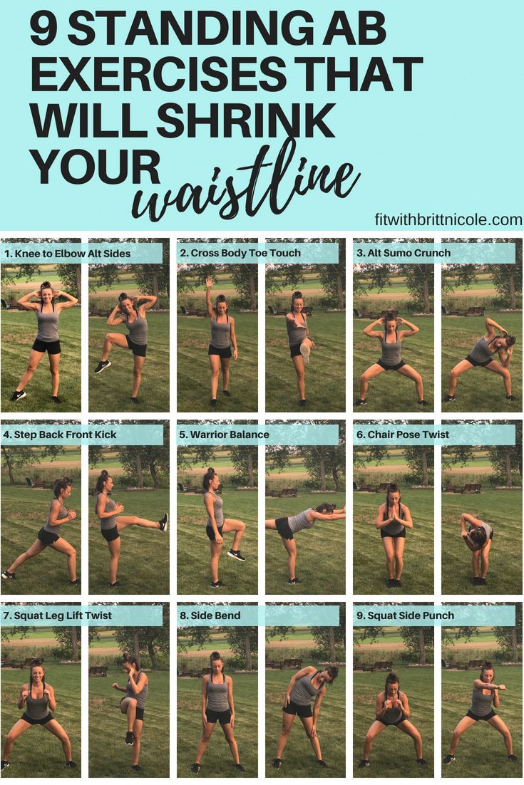 Click to see the full standing ab workout! This is the perfect home workout to strengthen your core if you're short on time! These movements also help to reduce bloating. Standing Ab Exercises | Weight Loss | Gut Health | Ab Workout | Home Workouts for Busy Women #brittanymuchko #holistichealth #abworkout #guthealth Standing Ab Exercises, Standing Abs, Workout Bauch, Ab Exercises, Yoga Iyengar, At Home Workout Plan, Vinyasa Yoga, Pilates Reformer, Diet Keto