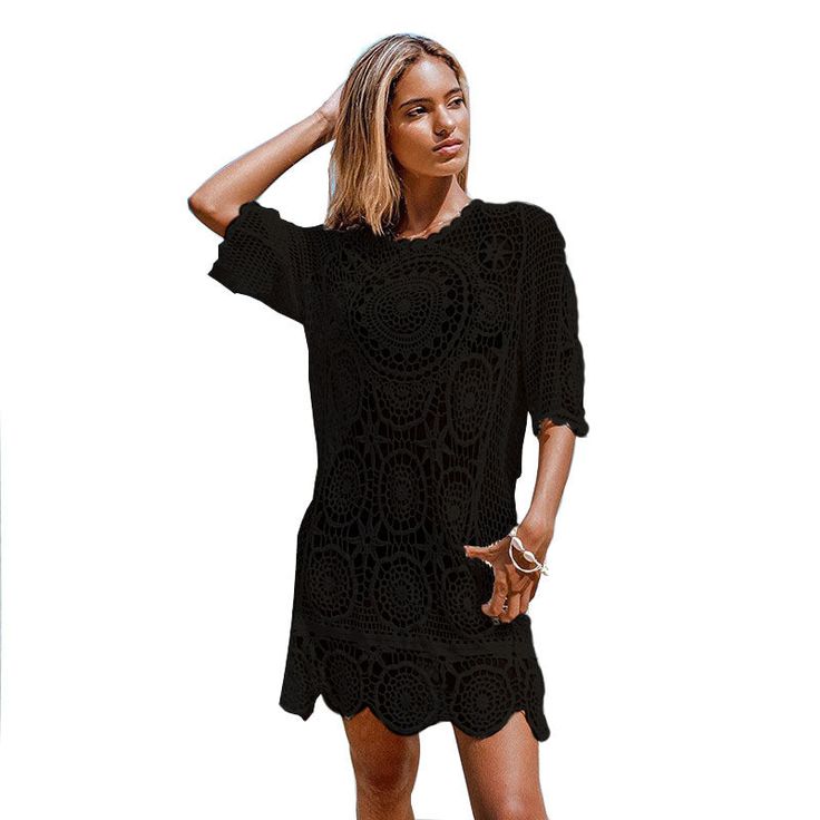 Stay cool and stylish with this sheer beach cover-up with laser cutouts. Made with lightweight fabric, this cover-up is perfect for hot summer days. The intricate laser cutout design adds a touch of sophistication to your beach look, making it perfect for a day at the beach or a night out on the town. So why wait? Get ready to rock your beach look with this stylish cover-up todaySeason: Spring, Summer, AutumnSize: FColor: White, Black, ApricotPattern: Solid ColorType: Beach Couple SetStyle: Euro Beach Couple, Laser Cutout, Sleeveless Skirt, Coverup Skirt, A Day At The Beach, Cutout Design, Mid Length Skirts, Day At The Beach, Beach Look