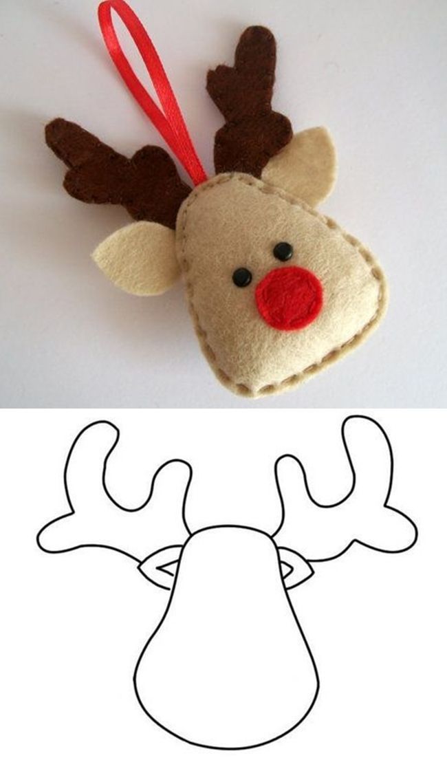 an ornament with a reindeer's head on it