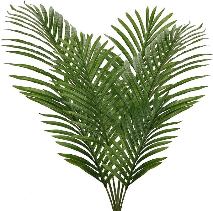 a palm tree with green leaves on a white background in the shape of a heart