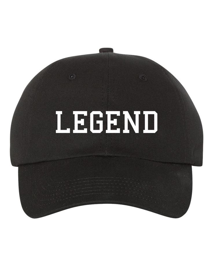 Legend + Legacy Father And Son Matching Baseball Dad Hat HAT BRAND & MATERIAL: Valucap - Classic Dad's Cap - VC300A - 100% bio-washed chino twill - Unstructured, six-panel, low-profile - Pre-curved visor - Self-fabric tri-glide buckle closure - Design Printed With Premium Heat Pressed Vinyl Valucap - Small Fit Bio-Washed Unstructured Cap - VC300Y - 100% bio-washed chino twill - Unstructured, six-panel, low-profile - Pre-curved visor - Self-fabric tri-glide buckle closure - Design Printed Wit Letter Print Beanie Hat One Size Fits Most, Adjustable Letter Print Beanie Hat, Adjustable Beanie With Letter Print, Adjustable Letter Print Beanie, Adjustable Dad Hat Baseball Cap For Birthday, Personalized Dad Hat One Size, Personalized Black Hat With Curved Brim, Black Personalized Hats With Curved Brim, Adjustable Black Hat For Birthday