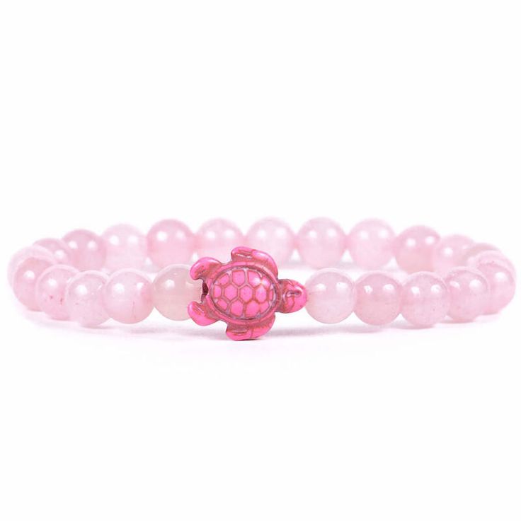 Give friends and family meaningful jewelry with a mission. This bracelet from Fahlo is enhanced with an assigned real sea turtle to track online. A portion of all proceeds is donated to the Sea Turtle Conservancy. Help save the sea turtles with a beautiful pink stone beaded bracelet with sea turtle charm and learn your turtle's name, size and get their picture. Each bracelet comes with a different real wild animal to track on your phone, tablet or computer. | Stretch bracelet features turtle and Tracking Bracelet, Save The Sea Turtles, Mama Bracelet, Sea Turtle Bracelet, Save Wildlife, Stella Marina, Turtle Bracelet, Small Bracelets, Turtle Charm