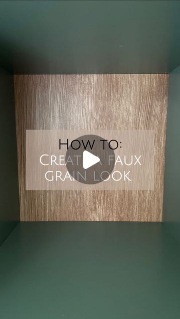 a wooden box with the words how to create faux grain look