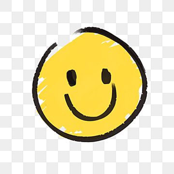 a smiley face drawn in black and yellow