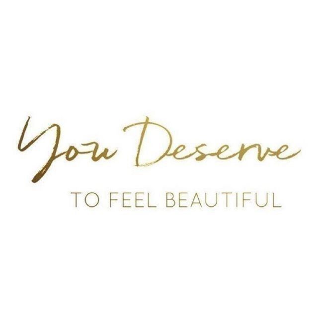 the words you descende to feel beautiful are written in gold on a white background