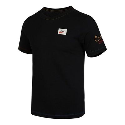 Men's Nike Nsw Tee Swoosh 50 Lbr Casual Sports Breathable Printing Short Sleeve Black T-Shirt DJ1394-010 Dri-fit Crew Neck T-shirt For Sportswear, Dri-fit Crew Neck Top For Sports Season, Dri-fit Crew Neck T-shirt For Streetwear, Nike Dri-fit Short Sleeve Tops, Sporty Dri-fit Crew Neck T-shirt, Black Dri-fit Tops For Streetwear, Dri-fit Crew Neck Sportswear T-shirt, Nike Dri-fit Tops For Sports Season, Nike Dri-fit Tops For Sports