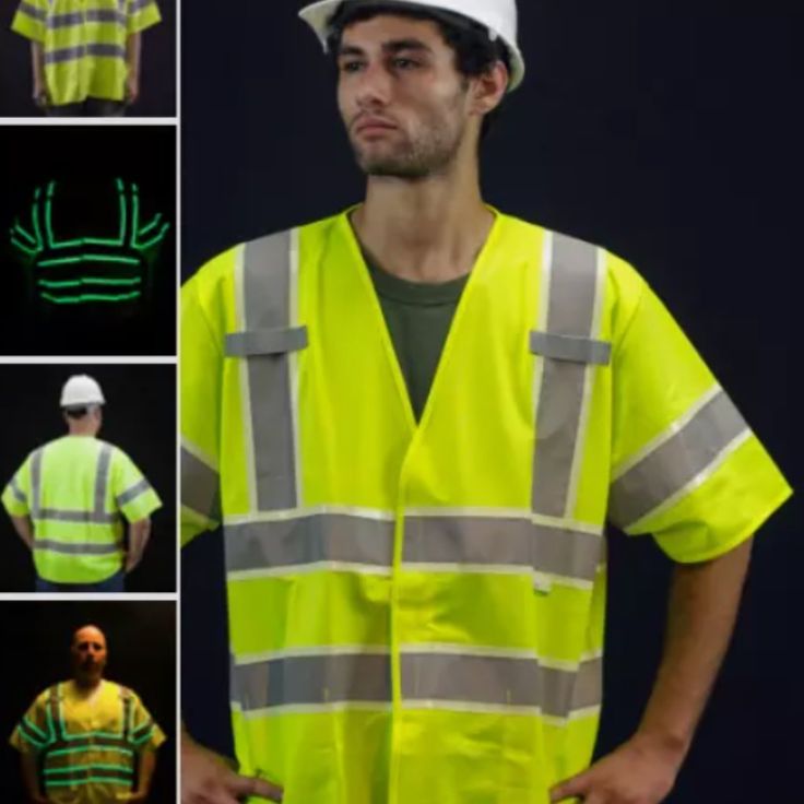 Stay Visible And Safe On The Job With The Alpha Workwear Class 3 Hi Vis Illuminated Glow In The Dark Safety Vest A220. This High-Quality Vest Is Made Of Durable Polyester Material In A Bright Yellow Color That Is Easy To See In Any Lighting Condition. It Features Reflective Strips That Provide Enhanced Visibility, Making It A Great Choice For Construction Workers, Road Crews, And Other Professionals Who Need To Be Seen In Low Light Environments. In Addition To Its High-Visibility Design, The Alp Construction Vest, Jcrew Vest, Construction Workers, Vintage Woolrich, Old Navy Men, Safety Vest, Red Vest, Sports Vest, Workwear Jacket