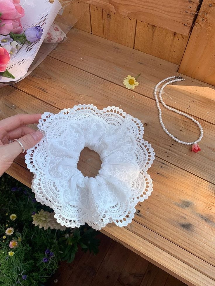 White Ruffle Frill Scrunchie, Large White Lace Hair Scrunchies, Cotton Linen Handmade Hair Tie, Lace Double Layer Flower Headbands, Wedding Headpieces Diameter: 20cm/ 7.8'' (Conversion : 1 inch = 25.4mm or 1mm = 0.0393 inch) Accept custom order and wholesale for large order. Wishing you a happy shopping:) Large Scrunchies, Headband Diy, Wedding Headpieces, Flower Headbands, Cute Headbands, Sewing Projects For Kids, Diy Headband, Hair Scrunchies, Lace Hair