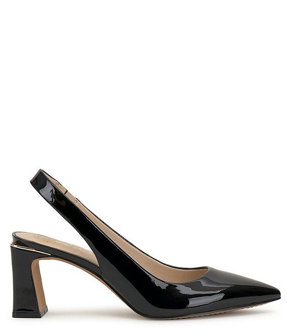 Slingback Pump, Dillard's, Designer Wear, Fast Fashion, Out Of Style, Lifestyle Brands, Vince Camuto, Patent Leather, Block Heels