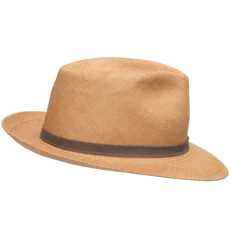 Wheat Modern Adjustable Brimmed Fedora, Classic Brown Formal Panama Hat, Classic Brown Panama Hat For Formal Occasion, Modern Adjustable Fedora With Short Brim, Modern Fedora With Adjustable Fit And Short Brim, Modern Panama Hat With Short Brim For Spring, Fitted Brown Panama Hat With Flat Crown, Classic Brown Wide Brim Panama Hat, Modern Everyday Summer Hat