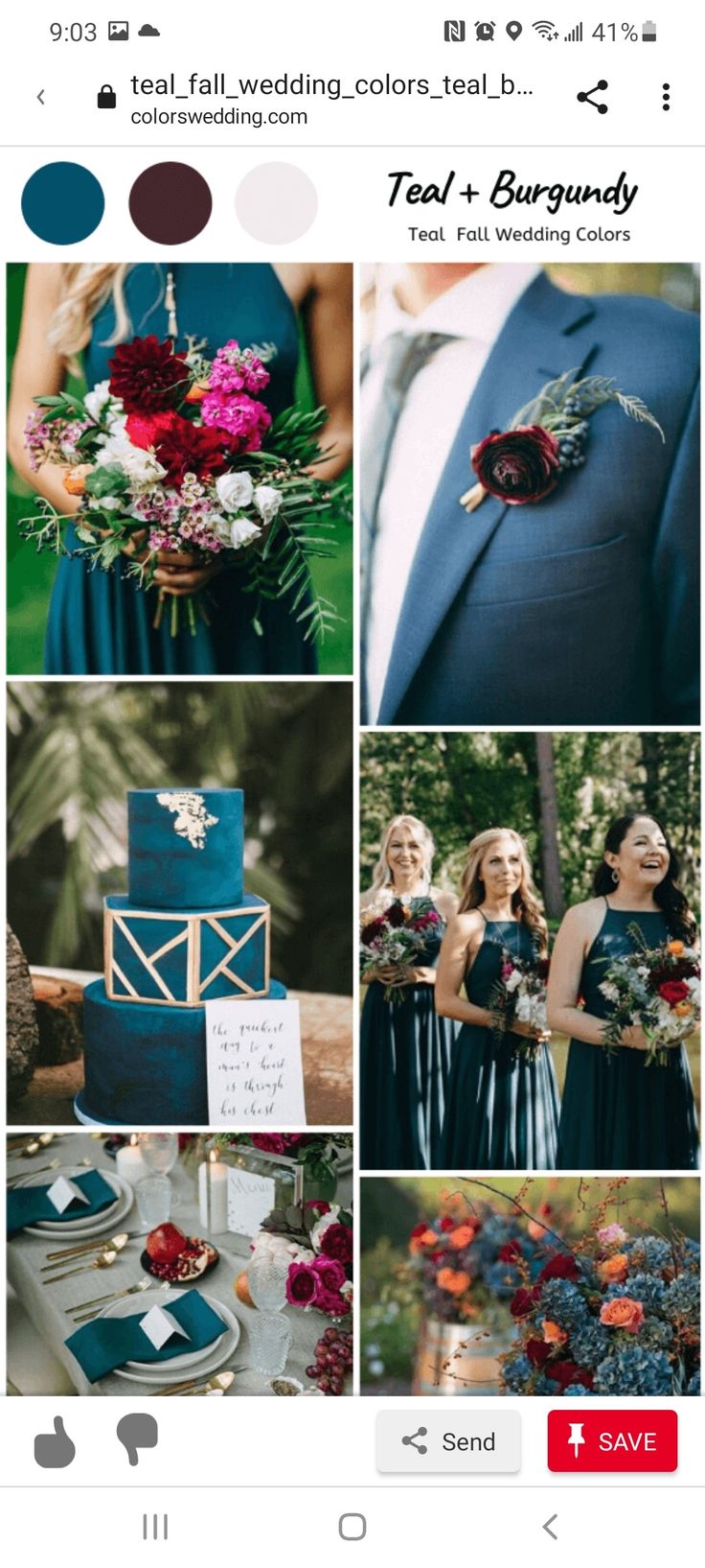 the wedding color scheme is blue, red and green with an assortment of different colors