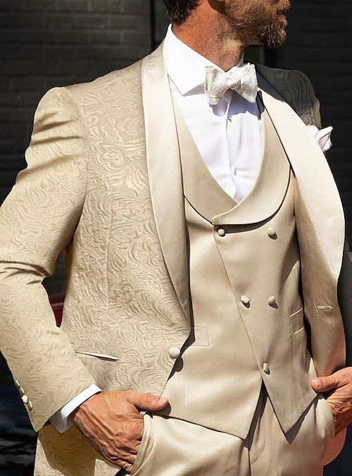 Suit For Men Wedding, Gold Tuxedo, Prom For Guys, Tuxedo Shirt Men, Prom Suits For Men, Wedding Tux, Gold Suit, Tan Wedding, Mens Outdoor Jackets