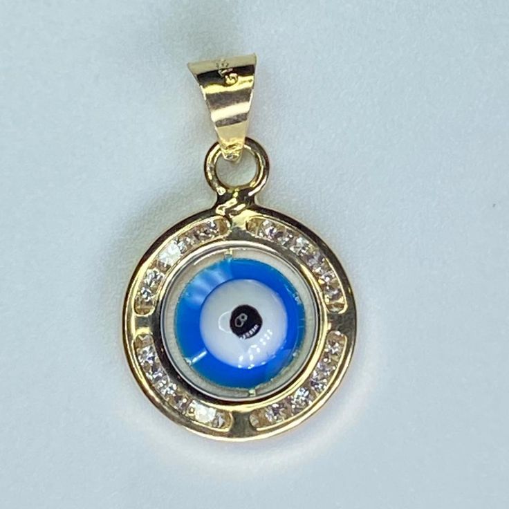 Solid 14k Gold Round Evil Eye Amulet Pendant Brand New- Never Worn Perfect Every Day Piece For Everyone - Women & Kids Fashionable & Trendy If You Have Any Questions Please Let Me Know! Spiritual Gold Plated Jewelry With Polished Finish, Spiritual Yellow Gold Jewelry With Polished Finish, Spiritual 14k Gold Gemstone Jewelry, Luxury Diamond Jewelry With Evil Eye Detail, Spiritual Yellow Gold Jewelry With Gemstones, Symbolic Diamond Jewelry With Gemstones, Symbolic 14k Gold Gemstone Jewelry, Diamond Evil Eye Jewelry In Yellow Gold, Diamond Evil Eye Jewelry Gift