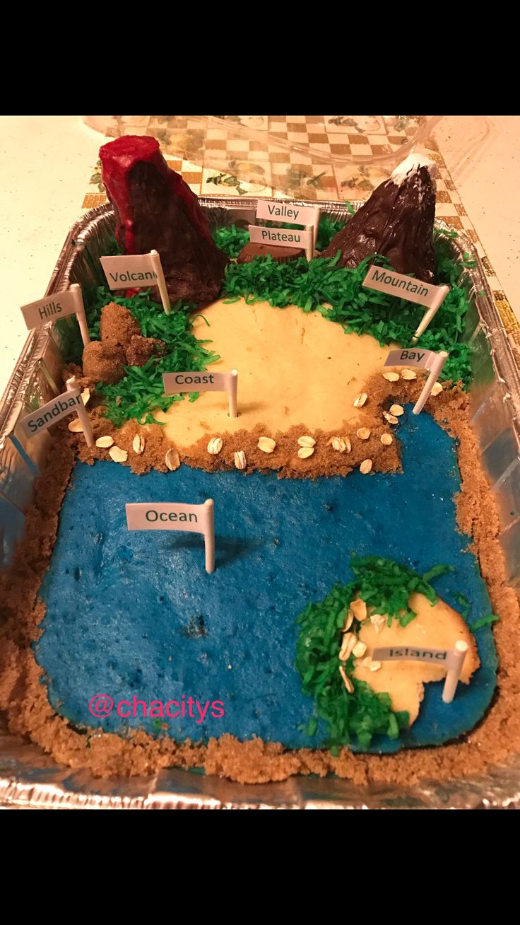 a cake made to look like a golf course