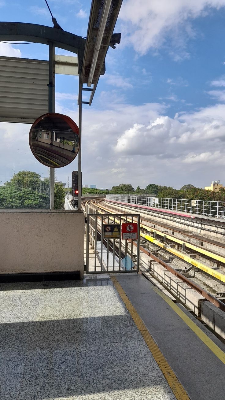 there is a train on the tracks at this station