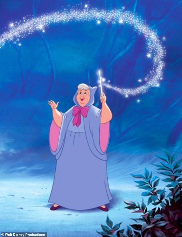 an animated character holding a sparkle wand in her hand and looking up at the sky