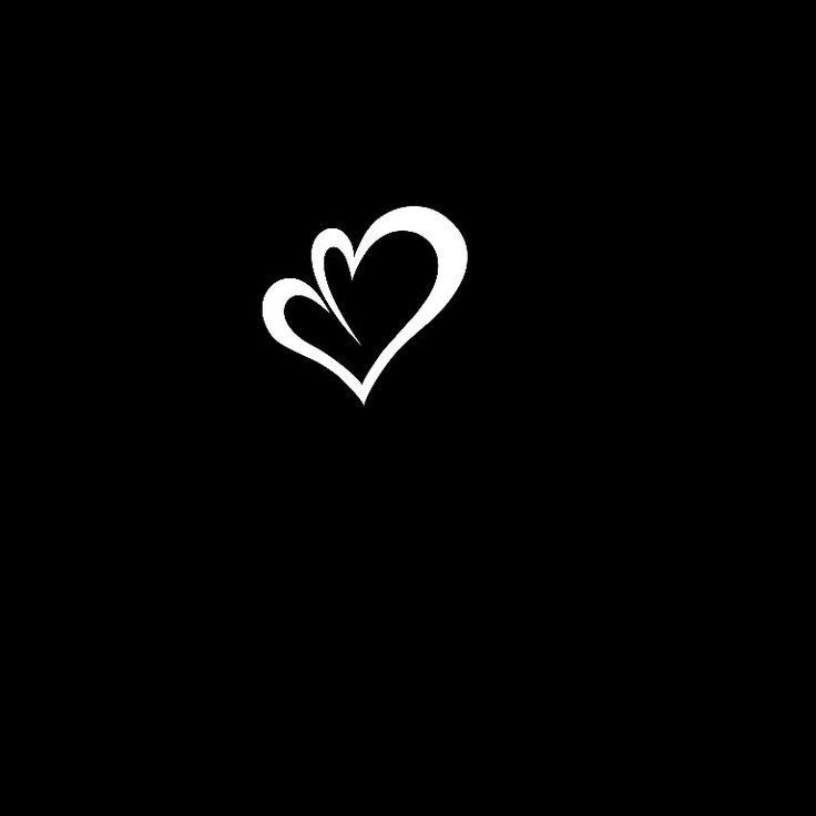 two hearts in the middle of a black background