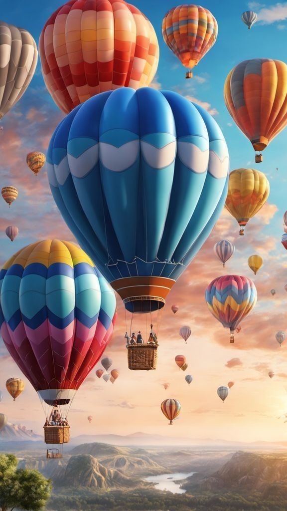 many colorful hot air balloons flying in the sky