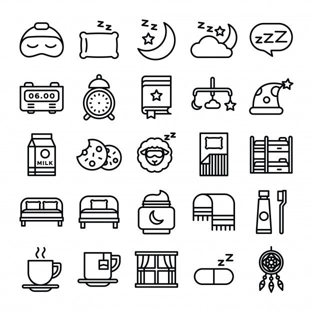 the icons are drawn in black and white