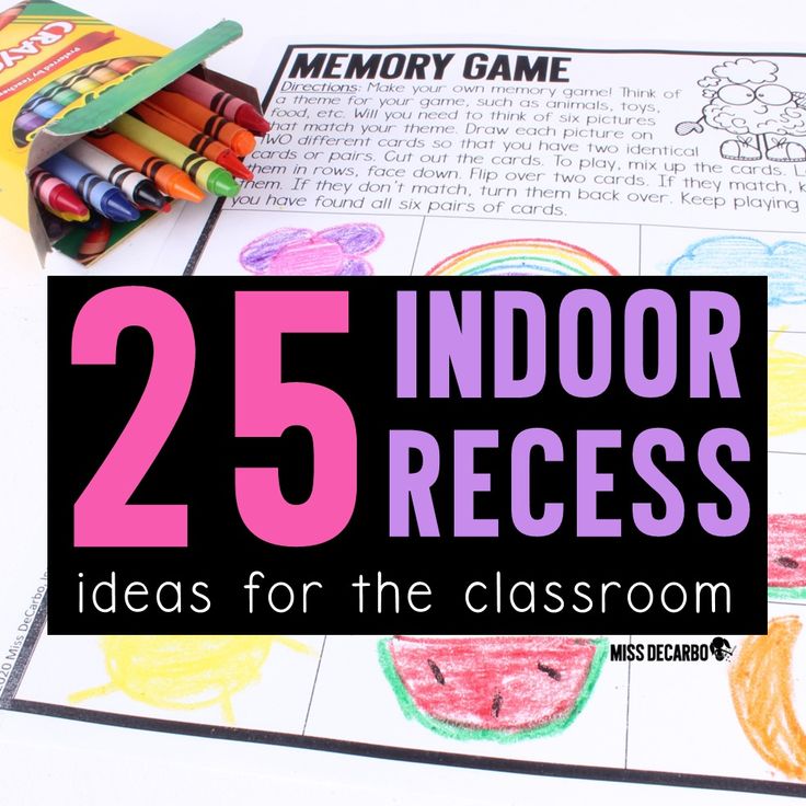 the 25 indoor recesss for the classroom with crayons and crayon pencils