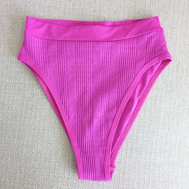 L*Space Frenchi Bitsy Cut Bikini Bottom In Bright Fuschia. Size Small. Brand New With Hygienic Liner. No Tags. High Waist Pink Tankini For Pool, Pink High Waist Swimwear For Beach Season, Pink High Waist Swimwear For Sunbathing, Pink High-waist Swimwear For Sunbathing, Pink High Waist Tankini For Beachwear, High Waist Pink Tankini For Beach, Pink High-waist Tankini For Summer, High Waist Pink Tankini Beachwear, Pink Fitted High Waist Tankini