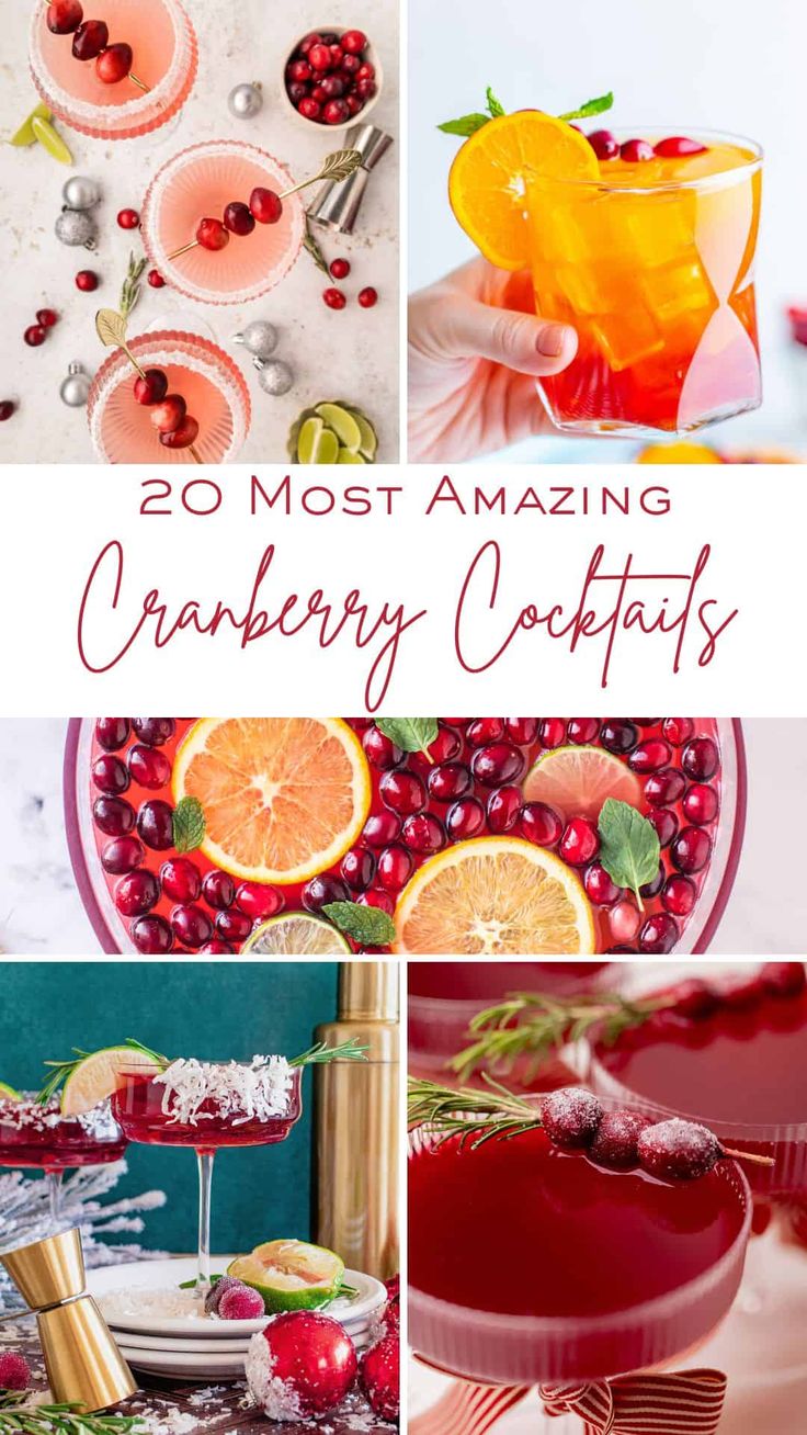 the top 20 most amazing cranberry cocktails