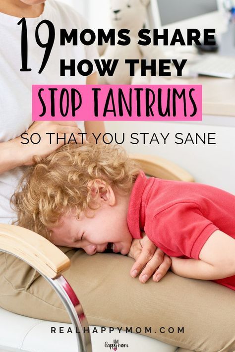 a little boy laying on top of a chair next to a woman and text that reads, 19 moms share how they stop tan centrerums so that you stay sane