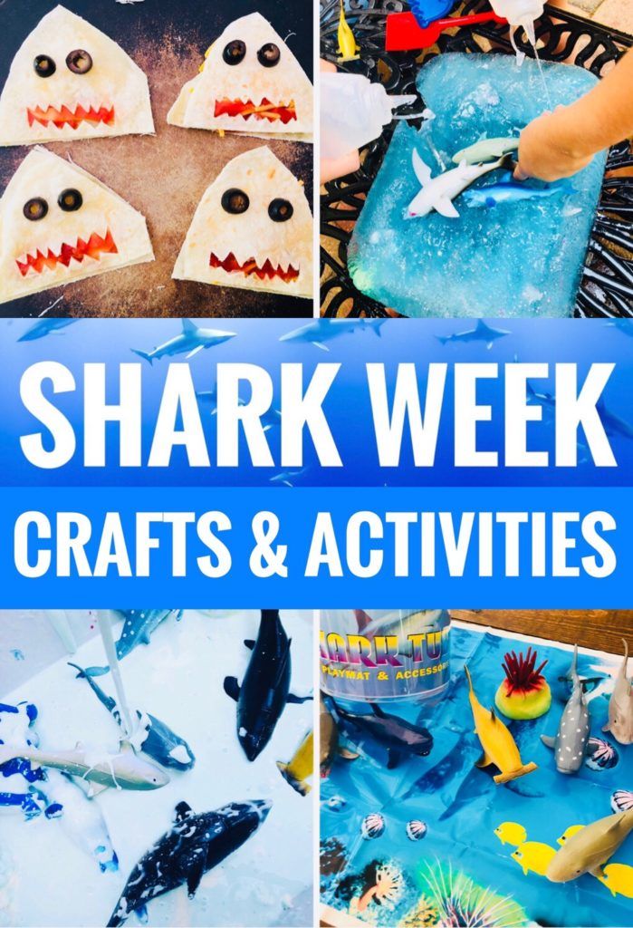 shark week crafts and activities for kids to do with the ocean animals, fish, and other sea creatures