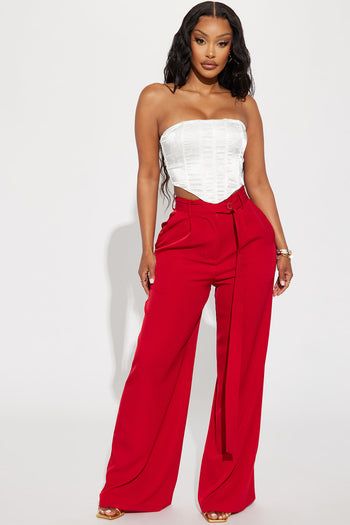 The Choice Is Yours Cargo Pant - Red | Fashion Nova, Pants | Fashion Nova White Flare Pants, Fashion Nova Outfits, Business Outfits Women, Effortlessly Chic Outfits, Fashion Nova Pants, Cute Comfy Outfits, Print Placement, Top Sleeveless