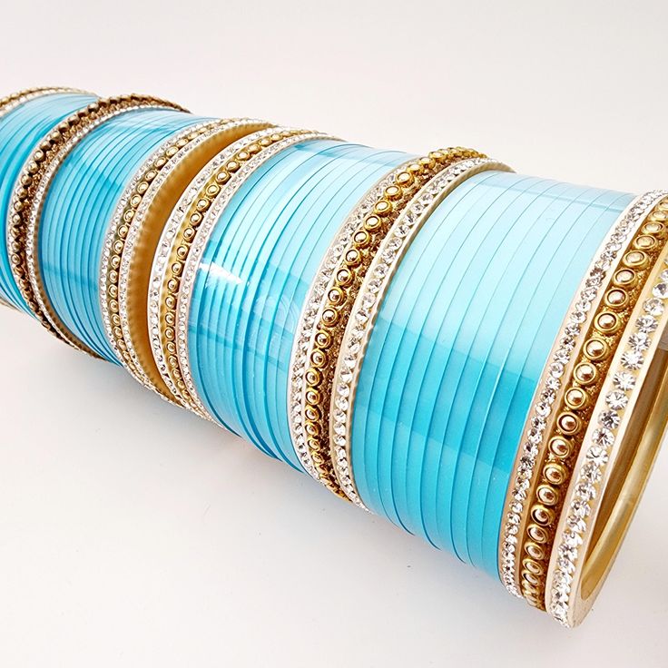 Bonnie Bridal Bangle Set Indian Bangles , South Asian Bangles , Pakistani Bangles , Desi Bangles , Punjabi Bangles , Tamil Bangles , Indian Jewelry Handmade Bangle For Wedding And Diwali, Bohemian Round Cuff Bracelet For Weddings, Blue Wedding Jewelry With Intricate Design, Blue Cutdana Jewelry For Diwali, Traditional Turquoise Bracelets For Wedding, Festive Bohemian Wedding Cuff Bracelet, Blue Bangle Bracelet For Wedding, Blue Bangle Bracelets For Wedding, Adjustable Wedding Jewelry With Zari Work