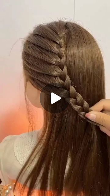 Dress Hairstyles For Long Hair, Side Parting Hair, How To Braid Your Own Hair For Beginners, Long Hair Braid Styles, Braided Hairstyles Videos, Hairstyle Long Straight Hair, Easy Hairstyle Video, Hairstyle Video, Hairstyle Videos