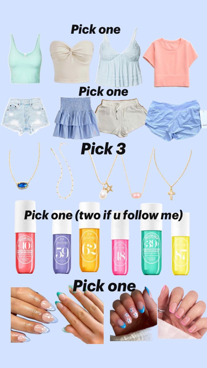 Pick ur cute beach fit! Btw please follow me for more collages! Pick Ur Fit, Ur Cute, Beach Fit, Beach Fits, Please Follow Me, Cute Fits, Fit Inspo, My Crush, Pick One