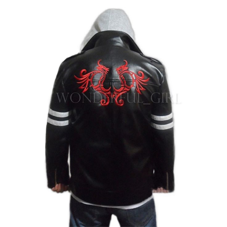 New Prototype Alex Mercer Cosplay Costume Embroidered Jacket PU Leather Coat  Spring/Autumn Jacket Hooded Outerwear For Cosplay Events, Winter Anime Print Outerwear For Cosplay, Anime Print Winter Outerwear, Winter Anime Print Outerwear, Hooded Outerwear With Anime Print, Harajuku Anime Print Hooded Outerwear, Long Sleeve Anime Print Outerwear For Cosplay, Anime Print Long Sleeve Outerwear For Cosplay, Winter Hooded Anime Cosplay Costume