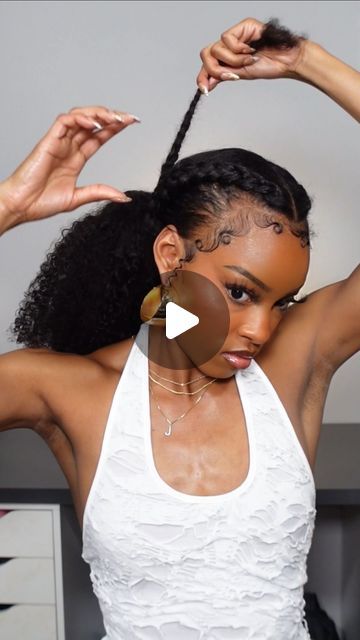 Heat Free® Hair on Instagram: "Just when you thought things couldn’t get more beautiful.   Get versatility, summer-ready styling, and perfect curls every time with the one-step upgrade of our Drawstring Ponytail.   For a limited time only, the entire site is 20% off during our Annual Spring Sale. Use code: BLOOM20 at checkout to save 🌸. Which one of these 5 looks are you trying first? Comment below!   🎥 Feat: For Kurls 18” Ultra Full Drawstring Ponytail  . . . . #ponytails #ponytailstyles #ponytailstyle #ponytailextensions #ponytailhairstyles #ponytail #sleekponytail  #clipinextension #clipinhairextension#clipinhairextensions #clipins #clipinhair #clipinsfornaturalhair#clipinsforblackwoman #clipinsforafricanamericanhair#clipinshair #naturalhairstyle #clipinsforblackgirls#curlyextensions Hair Jewelry Ponytail, Black Low Ponytail Hairstyles, Slick Back Drawstring Ponytail, Black Women High Ponytail Hairstyles, Cuban Twist Ponytail, Ponytail Styles For Natural Hair, Ponitailhairstyle Black Women, Ponytails For Black Women Natural Hair, Ponytail Black Women Natural Hair