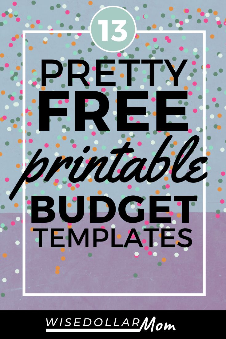 the 13 pretty free printable budget templates