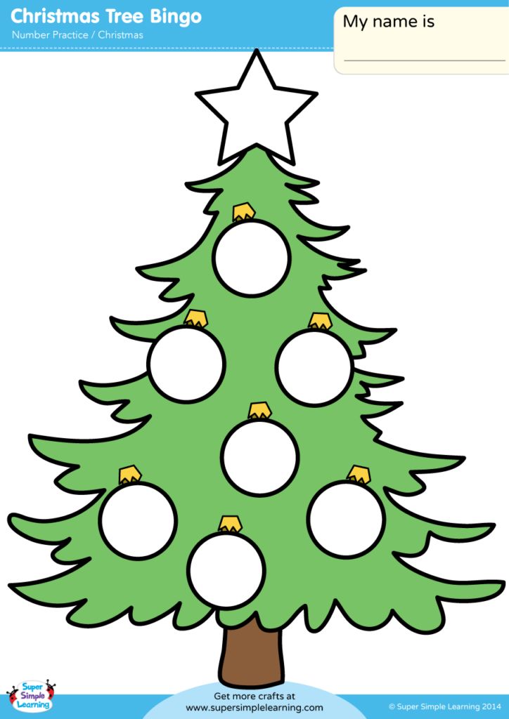 a christmas tree with white circles on it and a star in the top right corner