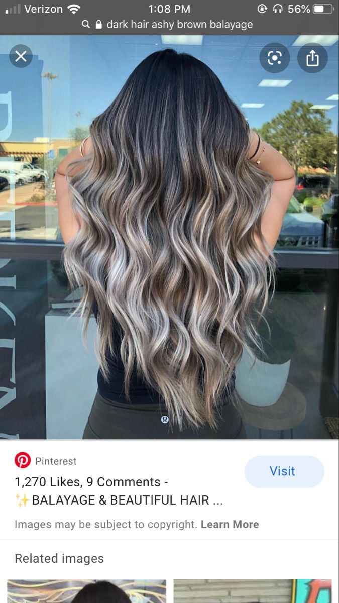 Balyage Long Hair, Ash Blonde Hair Balayage, Rambut Brunette, Blond Balayage, Ash Blonde Balayage, Ombre Hair Blonde, Gorgeous Hair Color, Brunette Balayage Hair, Long Hair Color