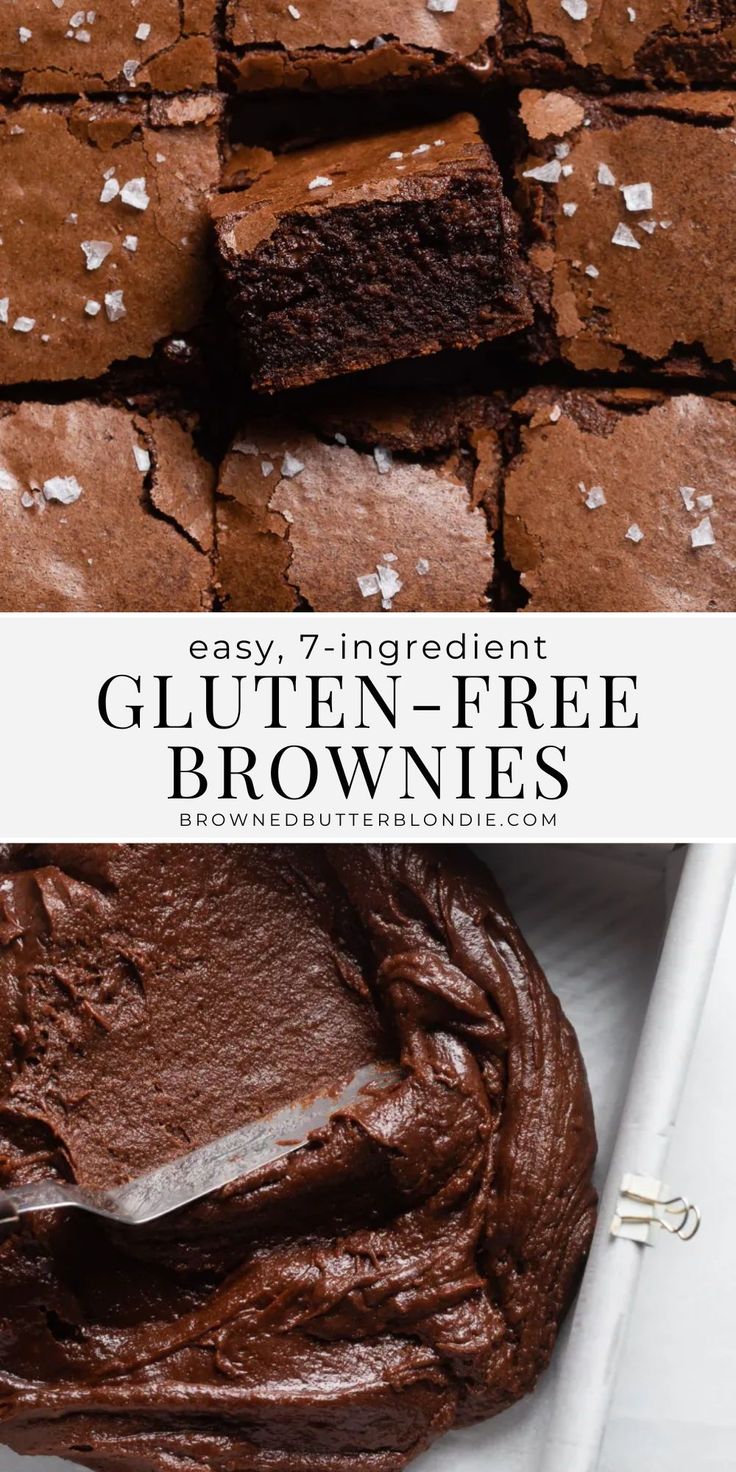 gluten - free brownies with chocolate frosting are the perfect dessert to eat