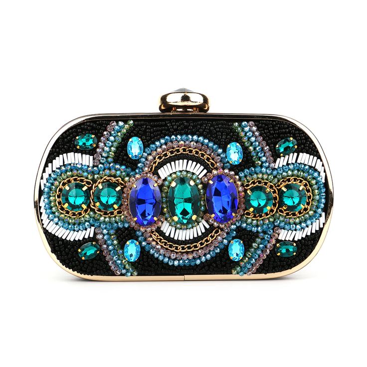 Color: Black Party Handbags, Wedding Banquet, Novelty Bags, Beaded Wedding, Beaded Clutch, Mini Wallet, Rhinestone Bead, Evening Clutch, Bird In Bag