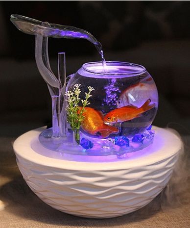 a fish tank with water flowing out of it