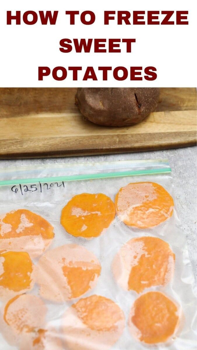 how to freeze sweet potato potatoes