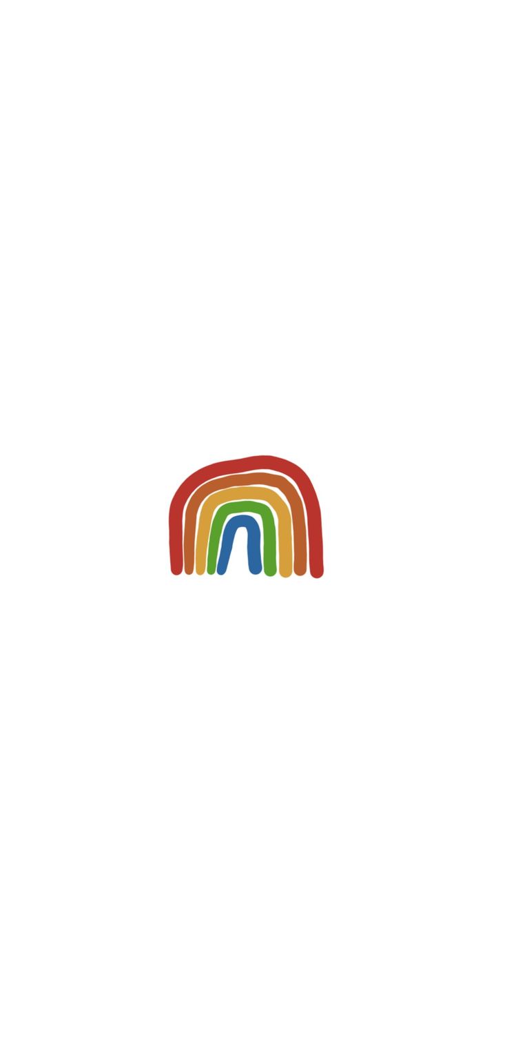 a rainbow logo on a white background