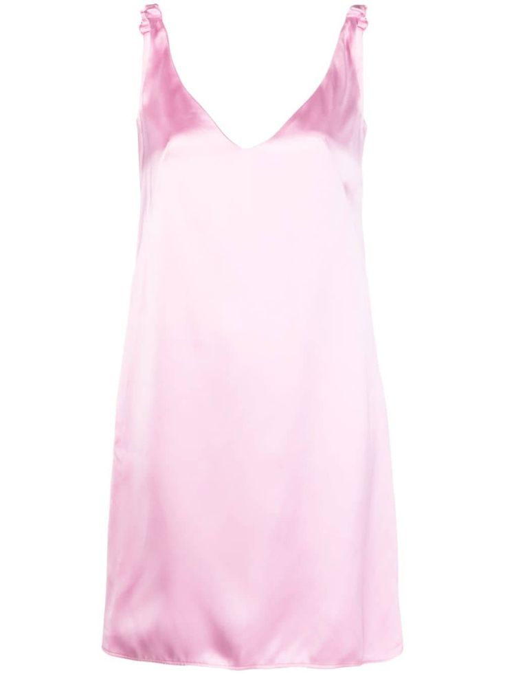 ruched-straps V-neck satin dress from Nº21 featuring light pink, satin finish, ruched detailing, V-neck, sleeveless, V-back, rear zip fastening, straight hem and thigh-length. Satin Midi Dress, Silk Mini Dress, Pink Mini Dresses, Satin Dress, Ruched Dress, Pink Satin, Black Midi Dress, V Neck Dress, Cocktail Dress Party