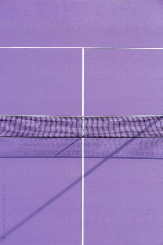 a tennis court with the net in front of it by jovan radwanski for stockstuffs