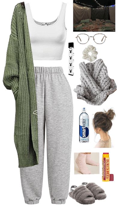 Pjs Outfits Winter, Winter Home Outfit Lazy Days, Cozy House Outfit, Cozy Outfit At Home, Simple Home Outfits, Cozy Winter Outfits Lazy Days Comfy Clothes Lounge Wear, Casual Outfits To Wear At Home, Winter At Home Outfits, Comfy Outfits To Wear On Your Period