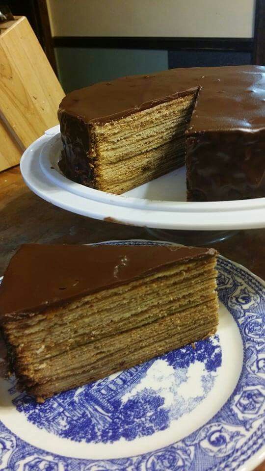 two slices of chocolate cake on a plate