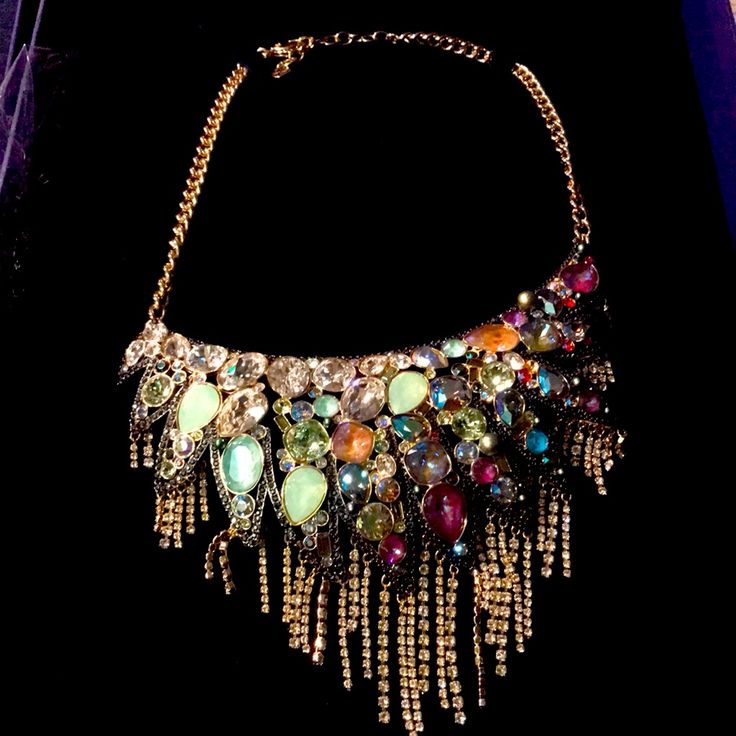 Rare Authentic Swarovski Statement Necklace. Gold Necklace With Multi Colour Stones. Gorgeous!! This Necklace Was Not Available For Sale In The Us. You’ll Not Be Able To Find It Available Here. New In Box. Never Used Or Worn. Reasonable Offers Accepted Formal Multicolor Jeweled Necklaces, Formal Multicolor Jeweled Necklace, Elegant Multicolor Rhinestone Necklace For Gift, Multicolor Rhinestone Necklace With Sparkling Stones For Party, Elegant Multicolor Rhinestone Necklace With Bling, Elegant Multicolor Rhinestone Necklace For Party, Elegant Multicolor Evening Necklaces, Multicolor Crystal Jewelry For Evening, Embellished Multicolor Necklace For Party